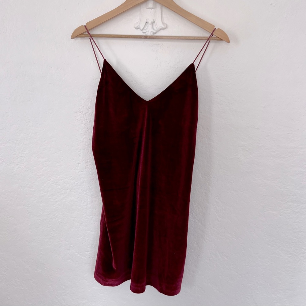 Tobi velvet slip dress